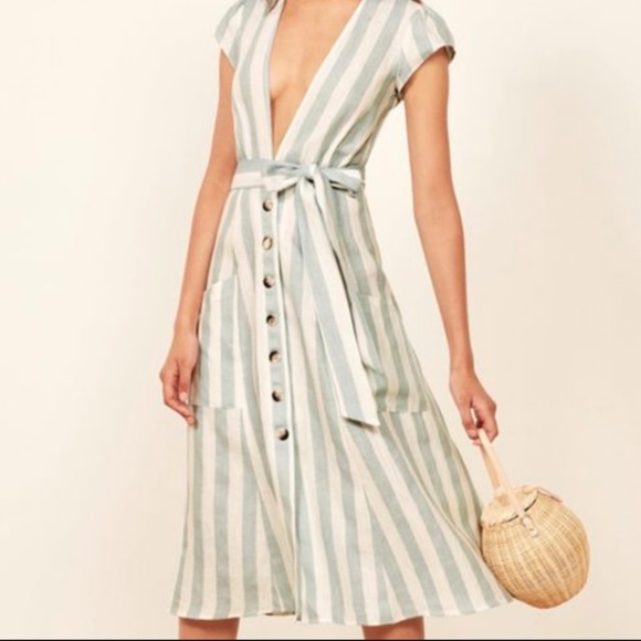 Reformation Dresses & Skirts - NWT Reformation Bayu Midi Dress Baltic Sz 2